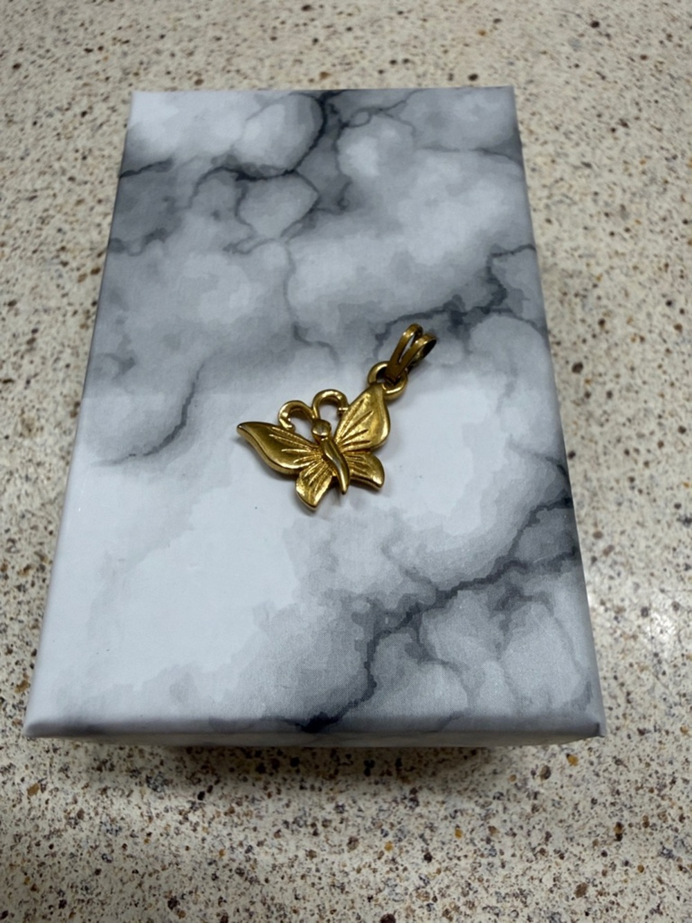 Vintage Monet gold colored, butterfly pendant